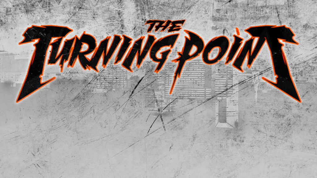 The Turning Point main logo on a grey background.